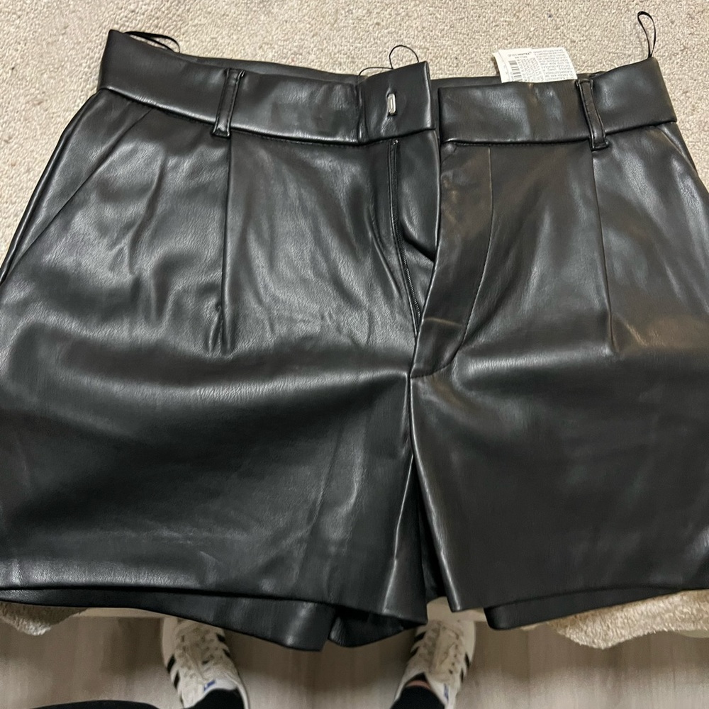 Zara faux leather shorts